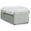 vidaXL Boxspringbett mit Matratze Hellgrau 100x200 cm Samt