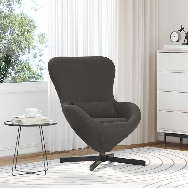 vidaXL Eiersessel Dunkelgrau 63 x 73 x 90 cm Stoff