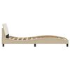 vidaXL Bettgestell mit Kopfteil "Dover" Creme 90x200 cm Stoff