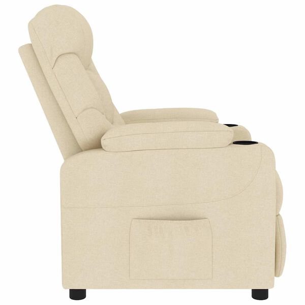 vidaXL Massagesessel Creme Stoff