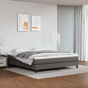 vidaXL Taschenfederkernmatratze Mittel Grau 180x200x20 cm Kunstleder