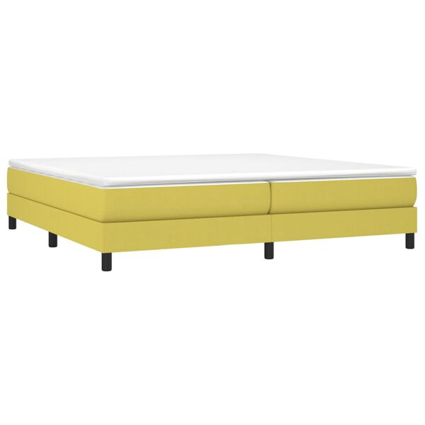 vidaXL Boxspringbettgestell Gr&uuml;n 200x200 cm Stoff