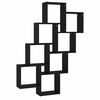 vidaXL W&uuml;rfelregal Schwarz 90x15x119 cm Holzwerkstoff