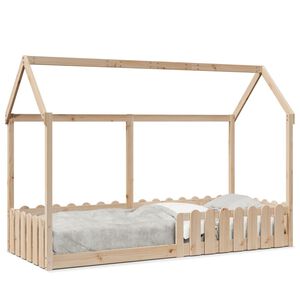 vidaXL Kinderbett Hausbett 80x200 cm Massivholz Kiefer