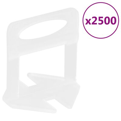 vidaXL Fliesen-Nivelliersystem 500 Keile 2500 Clips 3 mm