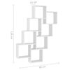 vidaXL W&uuml;rfelregal Wei&szlig; 90x15x119 cm Holzwerkstoff