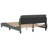 vidaXL Bettgestell "Dover" Dunkelgrau 120x200 cm Stoff