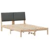 vidaXL Bettgestell Braun und Dunkelgrau 160 x 200 cm Massivholz Kiefer