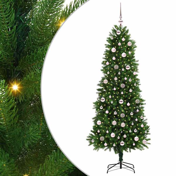 vidaXL Weihnachtsbaum mit 300 LEDs mit St&auml;nder Gr&uuml;n 240 cm PE