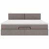vidaXL Ottoman-Bett mit Matratze Taupe 180x200 cm Stoff
