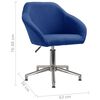 vidaXL Esszimmerst&uuml;hle 4 Stk. Drehbar Blau Stoff