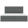 vidaXL Aufbewahrungsbett mit Matratze Dunkelgrau 200 x 200 cm