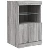 vidaXL Sideboard mit LED-Leuchten Grau Sonoma 162x37x67 cm