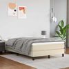 vidaXL Taschenfederkernmatratze Mittel Creme 120x200x20 cm Kunstleder