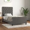 vidaXL Bettgestell ohne Matratze Dunkelgrau 80x200 cm Samt