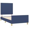 vidaXL Bettgestell ohne Matratze Blau 90x190 cm Stoff