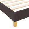 vidaXL Bettgestell mit Kopfteil Dunkelbraun 140 x 200 cm Stoff