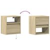 vidaXL TV-Wandschrank mit LED-Beleuchtung Sonoma 41x31x45 cm