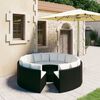 vidaXL 9-tlg. Garten-Sofagarnitur mit Auflagen Poly Rattan Schwarz