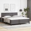 vidaXL Boxspringbett mit Matratze Grau 180 x 200 cm Kunstleder