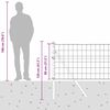 vidaXL Zaun mit Pfosten Grau 0,8 x 25 m Stahl und PVC