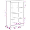 vidaXL Sideboard mit LED-Leuchten Betongrau 60,5x37x100 cm