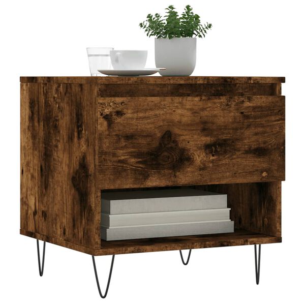 vidaXL Couchtische 2 Stk. R&auml;uchereiche 50x46x50 cm Holzwerkstoff