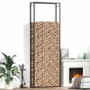 vidaXL Brennholzregal Mattschwarz 110x28x312 cm Stahl