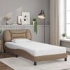 vidaXL Bett mit Matratze "Hvar" Cappuccino-Braun 100x200 cm Kunstleder