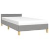 vidaXL Bettgestell ohne Matratze Hellgrau 90x200 cm Stoff
