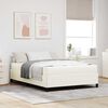 vidaXL Bettrahmen mit Matratze Creme 140 x 200 cm Stoff