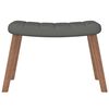 vidaXL Relaxsessel mit Hocker Dunkelgrau Samt
