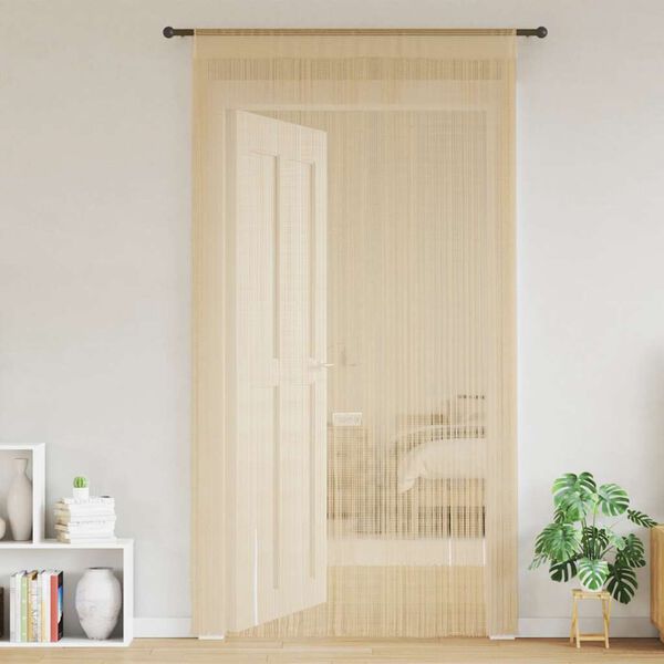 vidaXL Fadenvorhänge 2 Stk. 140 x 250 cm Beige