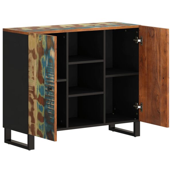 vidaXL Sideboard mit 2 T&uuml;ren 90x33x75 cm Altholz Massiv