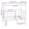vidaXL Hundebett Honigbraun 105,5x83,5x100 cm Massivholz Kiefer