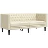 vidaXL 3-tlg. Chesterfield-Sofa-Set Creme Kunstleder