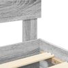 vidaXL Bettrahmen Graues Sonoma 135 x 190 cm Holzwerkstoff