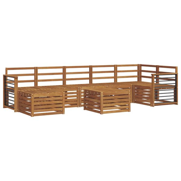 vidaXL Sofagarnituren 8 pcs Natur Massivholz Akazie