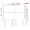 vidaXL LED Kopfteil Schwarz 147x16x118/128 cm Kunstleder