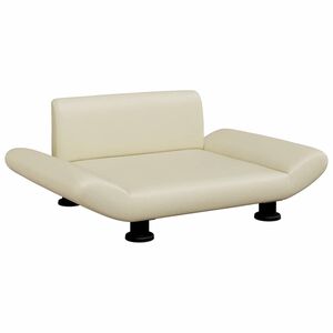 vidaXL Hundebett Creme 70x45x28 cm Kunstleder