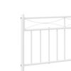 vidaXL Bettgestell mit Kopf- und Fu&szlig;teil Metall Wei&szlig; 107x203 cm