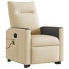 vidaXL Elektrischer Massagesessel mit Aufstehhilfe Creme Stoff