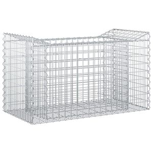 vidaXL Gabionen-Hochbeet 50 x 100 x 60 cm Verzinkter Stahl Silber