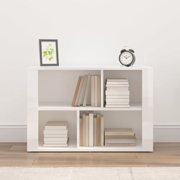 vidaXL Sideboard Hochglanz-Wei&szlig; 80x30x54 cm Holzwerkstoff