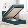 vidaXL Ottoman-Bett mit Matratze & LEDs Dunkelblau 90x190 cm Samt