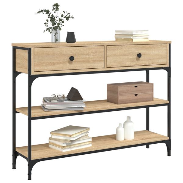 vidaXL Konsolentisch Sonoma-Eiche 100x25x75 cm Holzwerkstoff