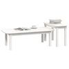 vidaXL 2-tlg. Couchtisch-Set Wei&szlig; Massivholz Kiefer