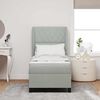 vidaXL Boxspringbett mit Matratze Hellgrau 200 x 80 cm Polyester