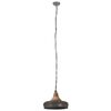 vidaXL H&auml;ngelampe Industrie-Stil Grau Eisen & Massivholz 26 cm E27