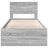 vidaXL Bettrahmen Graues Sonoma 90 x 200 cm Massives Kiefernholz